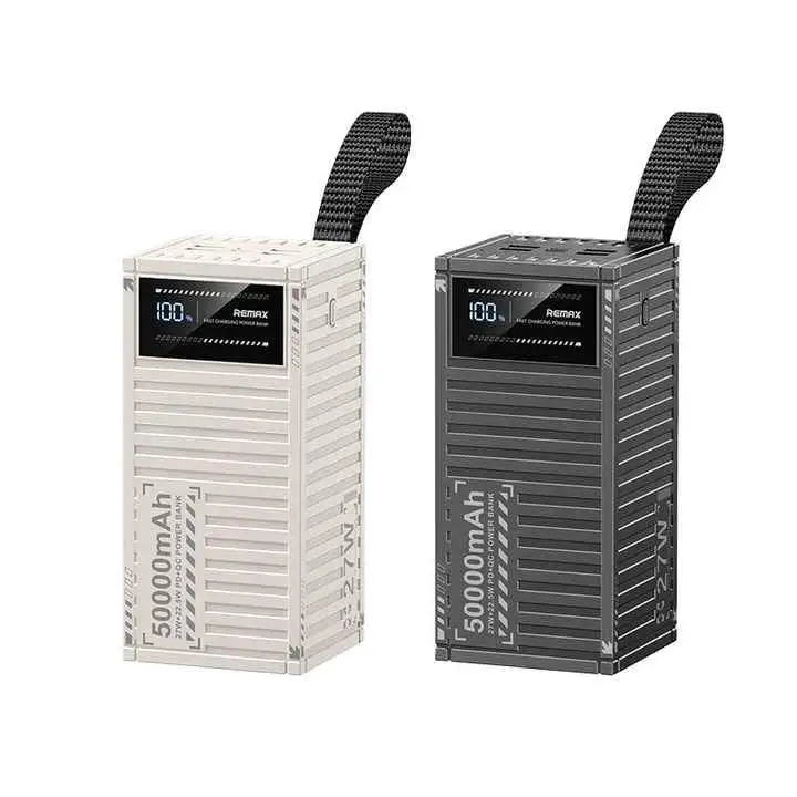 Beiys Container Series PD27W+ QC22.5W Fast Charging 50000mAh & 30000mAh With 4 USB Outputs and LED Display Power Bank - Black