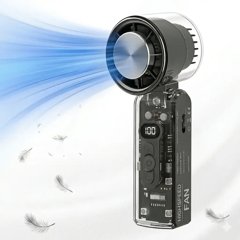 Ice Rush Turbo Handheld Fan.