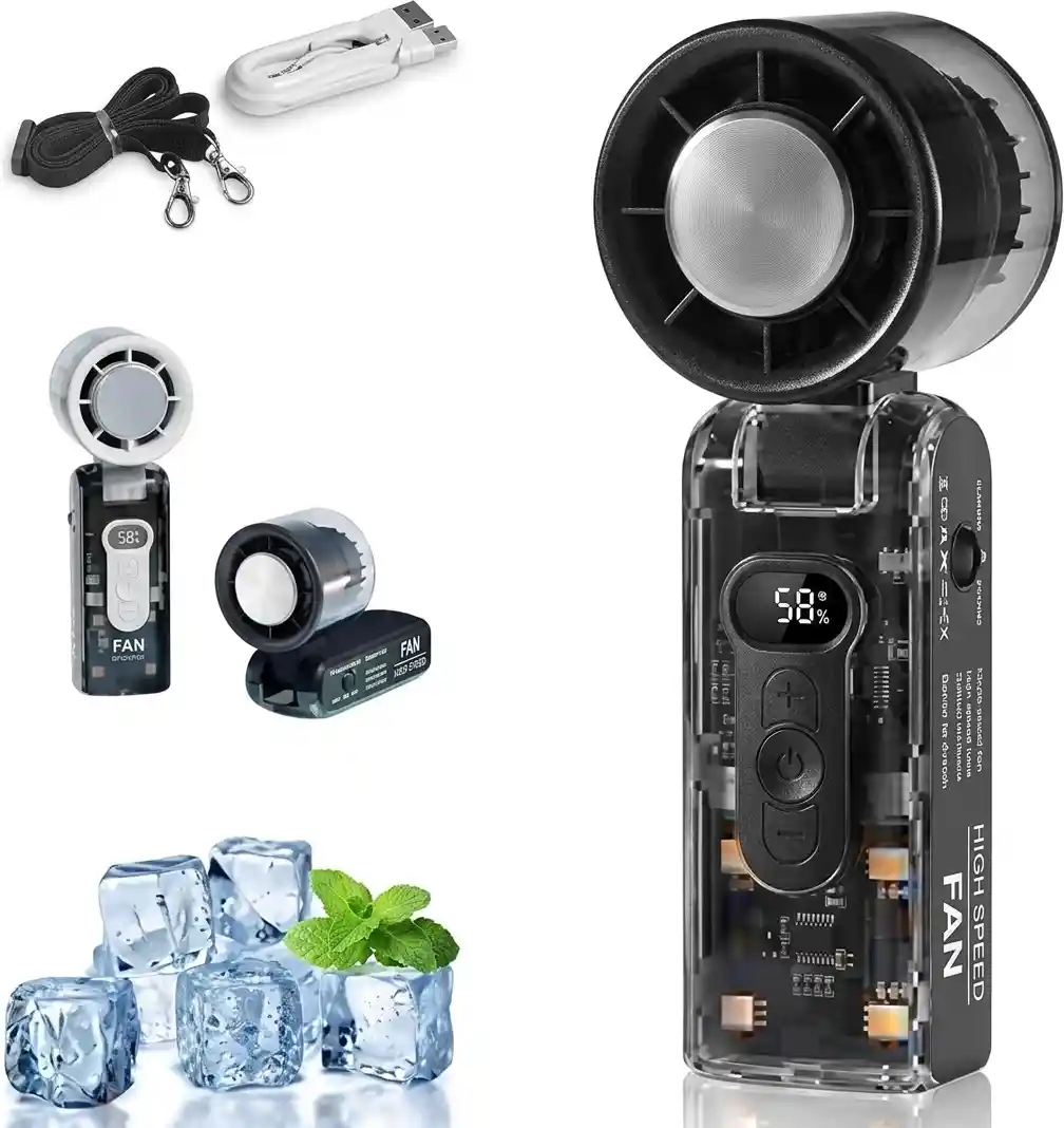 Ice Rush Turbo Handheld Fan.