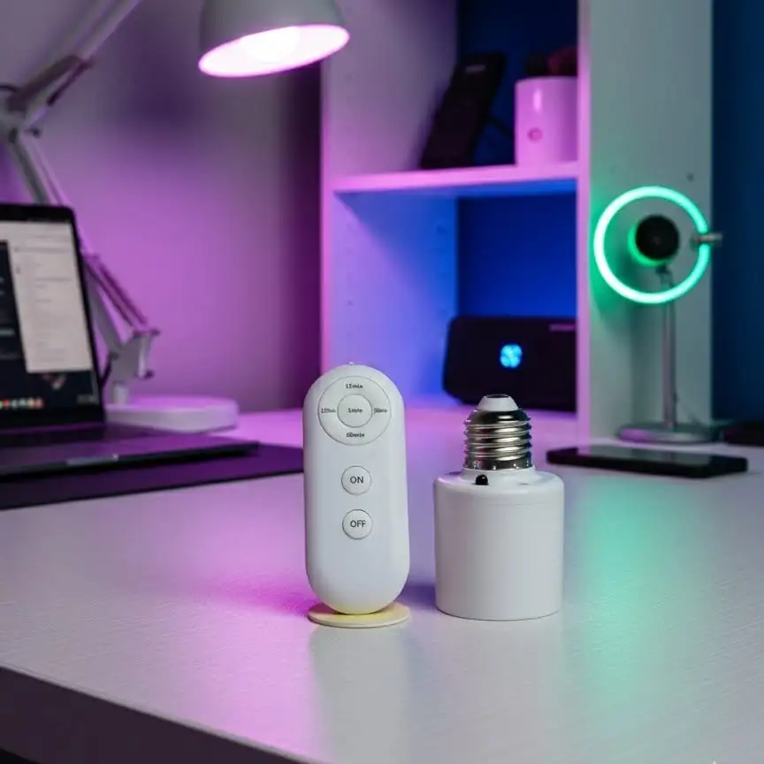 Smart Wireless Lamp Holder with a remote control and timer