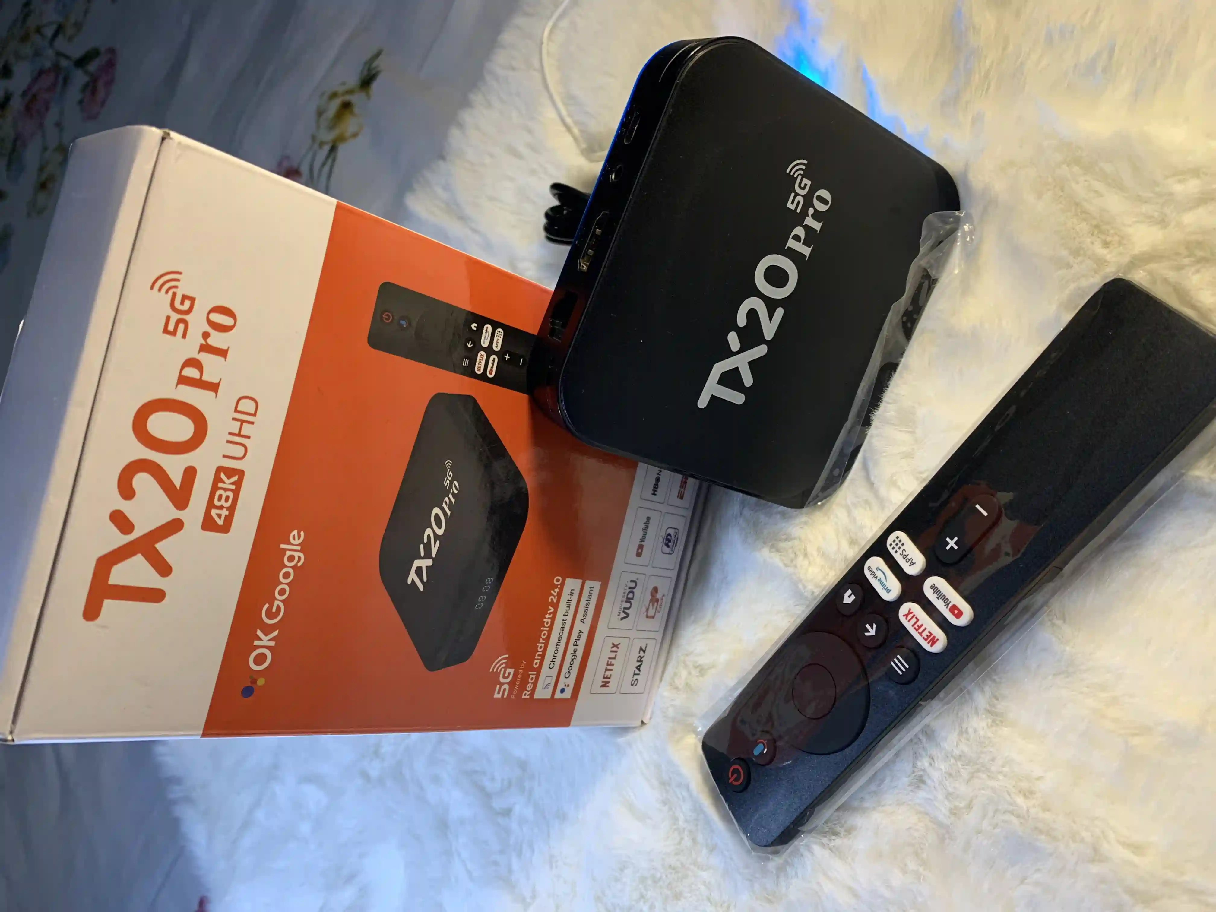 TX20 Pro 24K Android TV Box 16GB RAM 256GB ROM with Voice Control Remote