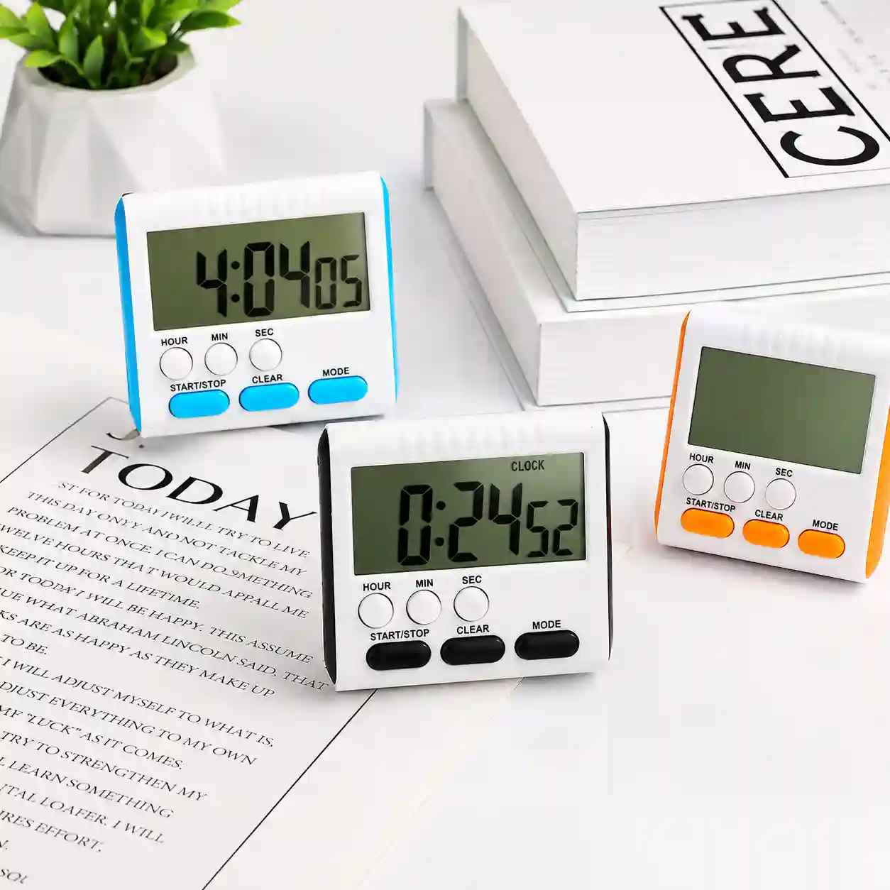   Digital Study Timer with Clock 
